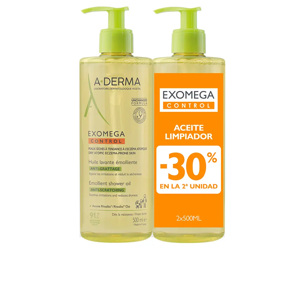 A-Derma Exomega Control Aceite Ducha 2x500ml